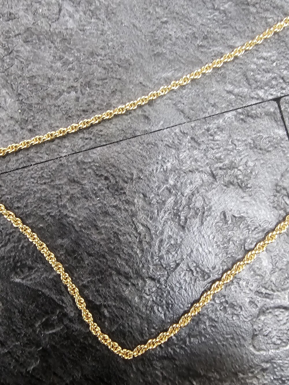 NIB Solid 14k Gold Rope Chain. 1.5 mm, 24" Lobster Clasp - Picture 7 of 11